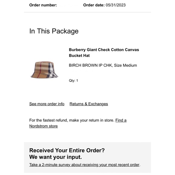 NWT! Burberry Giant Check Cotton Canvas Bucket Hat (M) - Picture 5 of 5